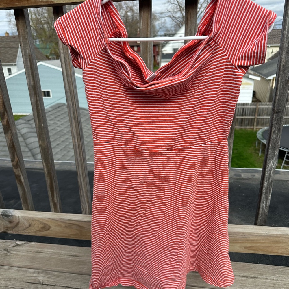 Old Navy Orange Striped Dress
